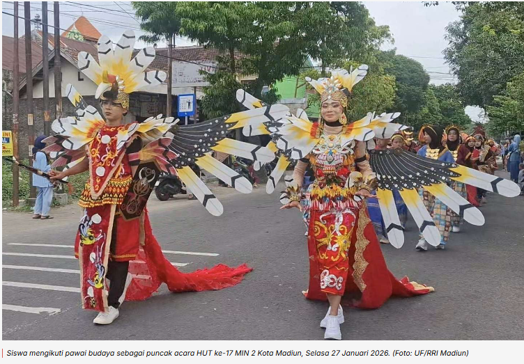 Pawai Budaya Jadi Puncak Perayaan HUT MIN 2 Kota Madiun
