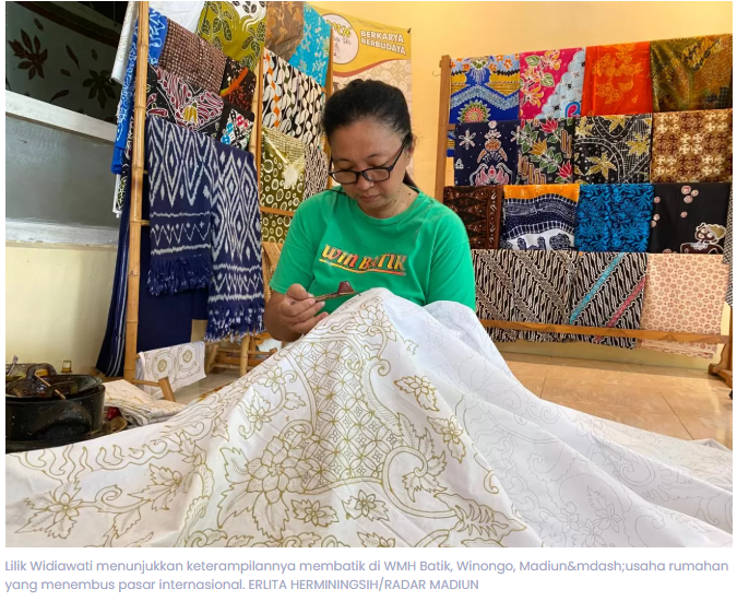 Dari Teras Rumah di Winongo Madiun, Batik WMH Tembus Pasar Internasional