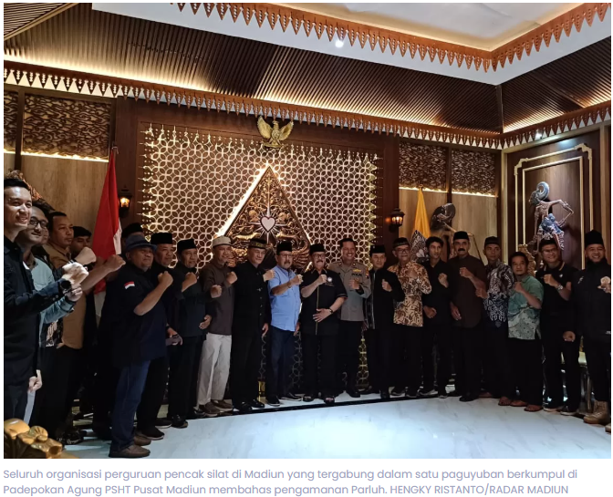 Amankan Parluh PSHT Pusat Madiun, Satgas Sentot Prawirodirdjo Diterjunkan