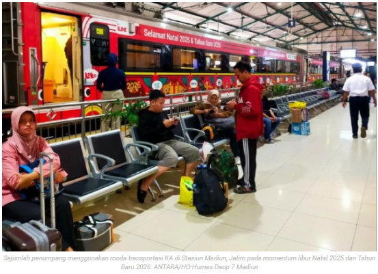 Daop Madiun layani 411.893 penumpang selama Januari 2026