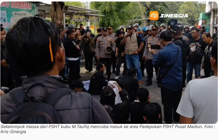 Polres Madiun Kota Lakukan Pengamanan Massa yang Merangsek ke Padepokan PSHT Pusat Madiun