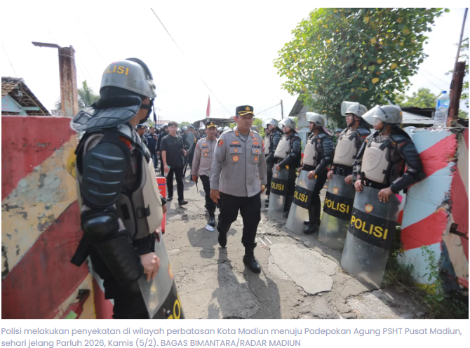 Jelang Parluh PSHT Pusat Madiun, 1.500 Personel Kepolisian Disiagakan