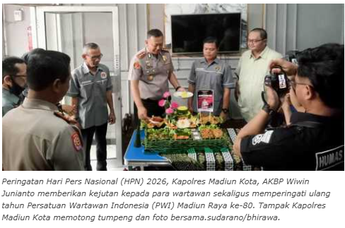 Kapolres Madiun Kota Bersama PWI Madiun Raya Komitmen Jaga Kondusivitas