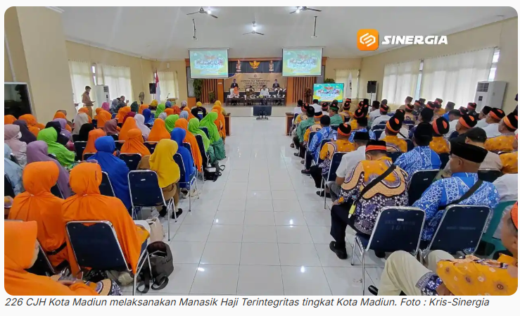 226 Calon Jemaah Haji Kota Madiun Jalani Manasik Haji Terintegritas