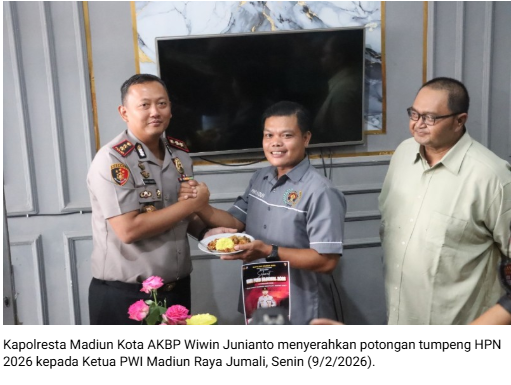 Kapolres Madiun Kota Beri Kejutan ke PWI Madiun Raya, Sinergi Polisi–Pers Diperkuat