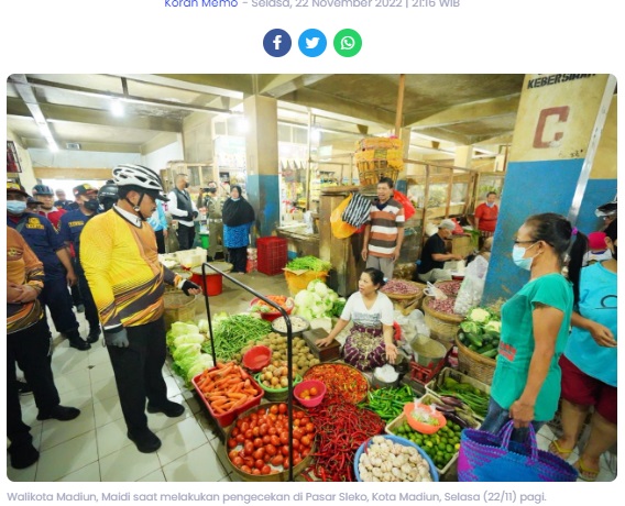 Pergoki Pedagang Pasar Curang Jual Bapok Subsidi, Ini Kata Wali Kota Madiun