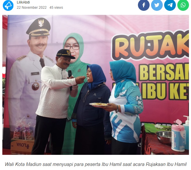Walikota Madiun : Proses Rujakan Bersama 408 Ibu Hamil Cara Penurunan Stanting