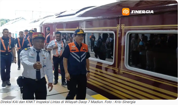 Jelang Angkutan Lebaran 2026, Direksi KAI dan KNKT Inspeksi Lintas di Wilayah Daop 7 Madiun