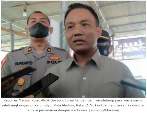 Geger Kasatlantas – Wartawan ,Kapolres Madiun Kota Turun Tangan