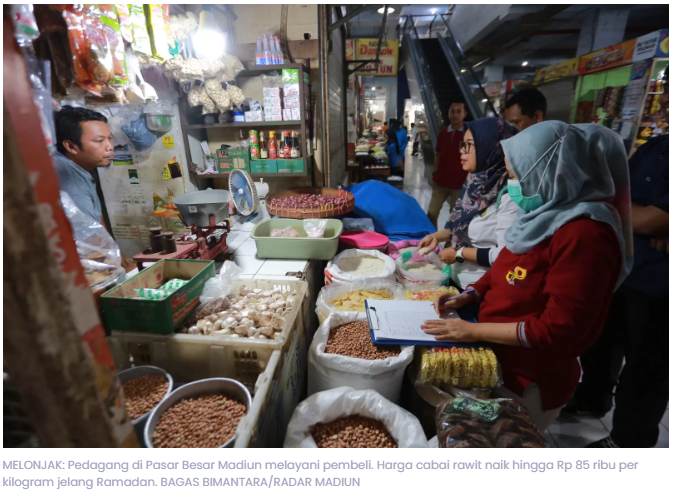 Jelang Ramadan, Cabai Rawit di Madiun Tembus Rp 85 Ribu per Kg
