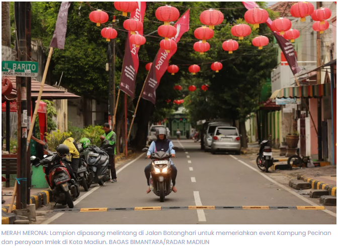 300 Lampion Merah Merona Hiasi Kampung Pecinan Madiun, Festival Digelar 14–17 Februari