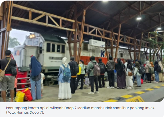 Libur Panjang Imlek 2026, Penumpang Daop 7 Madiun Meningkat