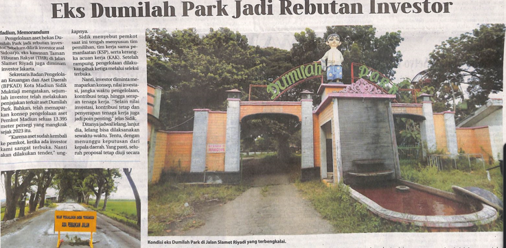 Eks Dumilah Park Jadi Rebutan Investor