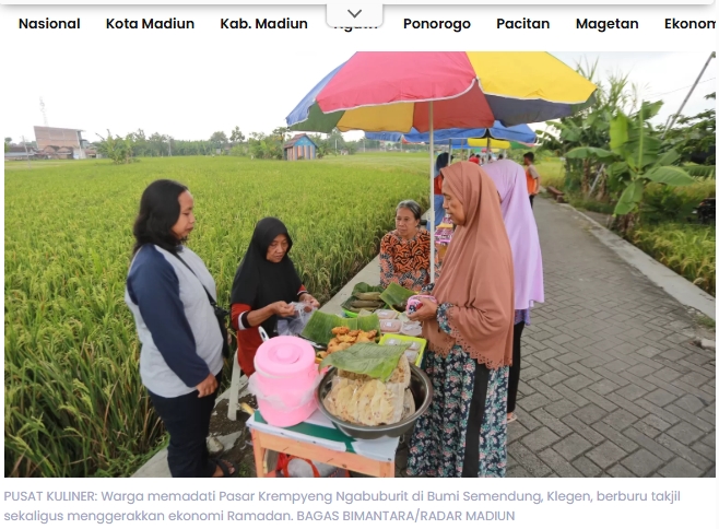 Ngabuburit Sambil Kulineran, Pasar Krempyeng Jadi Magnet Ekonomi Baru di Kota Madiun