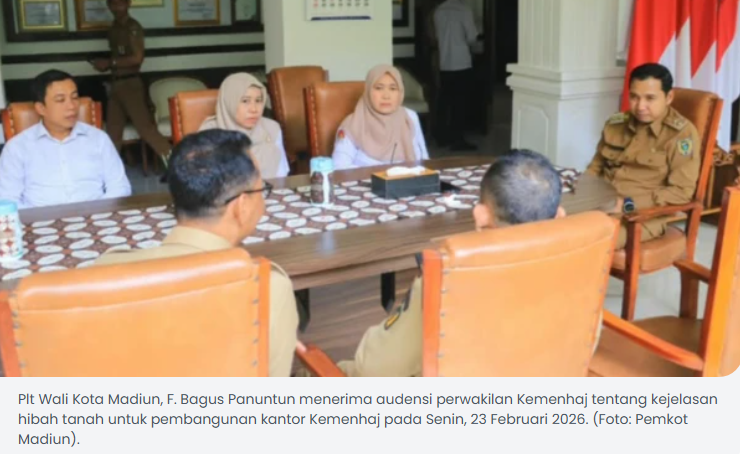 Plt Wali Kota Madiun Terima Audiensi Kemenhaj, Tegaskan Proses Hibah Tanah Tetap Sesuai Aturan