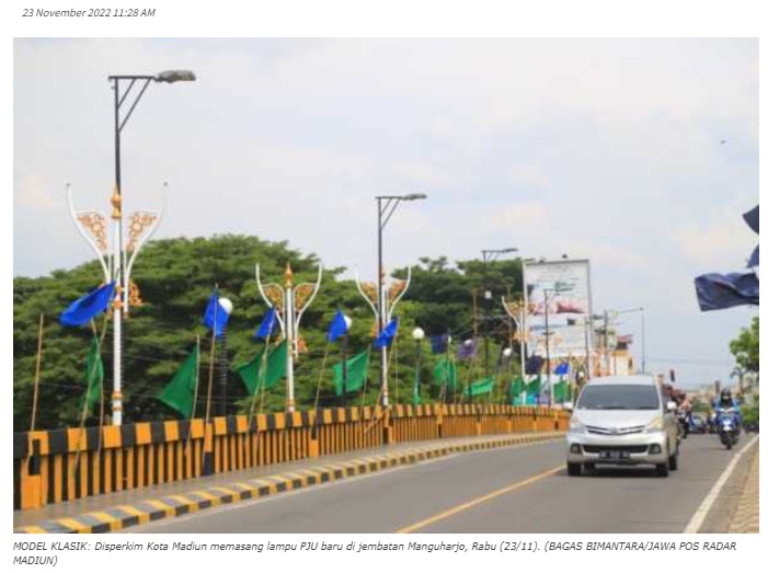 Jembatan Manguharjo Kian Terang Benderang