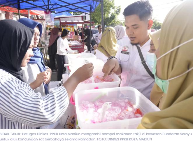Dinkes Kota Madiun Sidak Takjil Ramadan, Sampel Cilok hingga Mi Basah Diuji Formalin