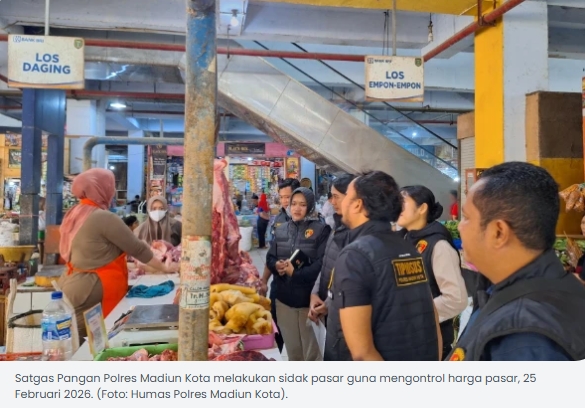 Sidak Pasar, Satgas Pangan Polres Madiun Kota: Harga Cabe Rawit Masih Tinggi
