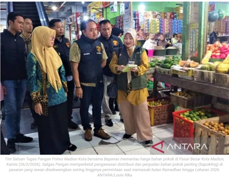Satgas Pangan Polres Madiun Kota perketat pengawasan bahan pokok