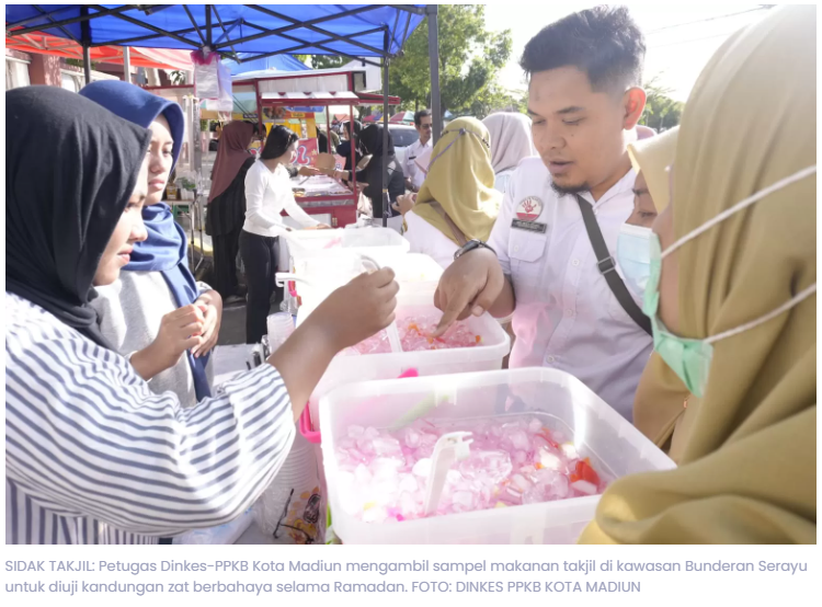 Dinkes Kota Madiun Sidak Takjil Ramadan, Sampel Cilok hingga Mi Basah Diuji Formalin