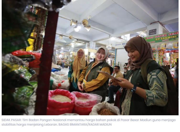 Bapanas Gerilya Sidak Pasar, Pastikan Harga Pangan di Madiun Aman