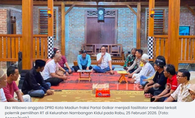 Polemik Pemilihan RT di Nambangan Kidul Kota Madiun Berakhir Damai, Dimediasi Anggota DPRD Eko Wibowo