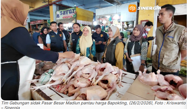 Bapanas Pantau Harga Sembako di Pasar Besar Madiun, Harga Cabai Rawit Merah Mulai Melandai