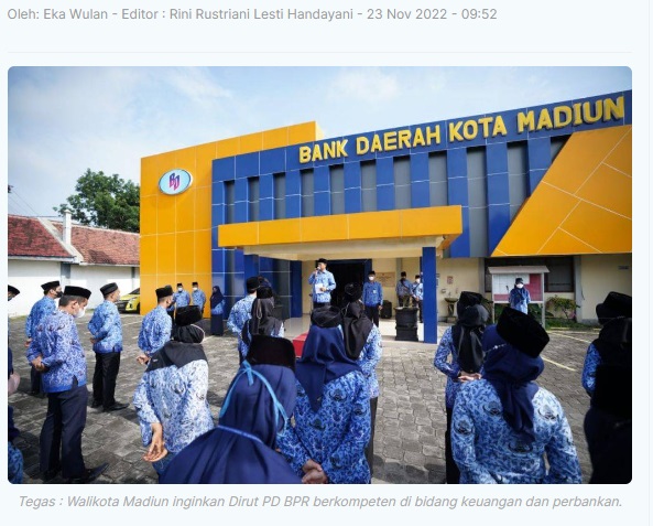 Soal Pengisian Dirut PD BPR, Ini Kata Walikota Madiun