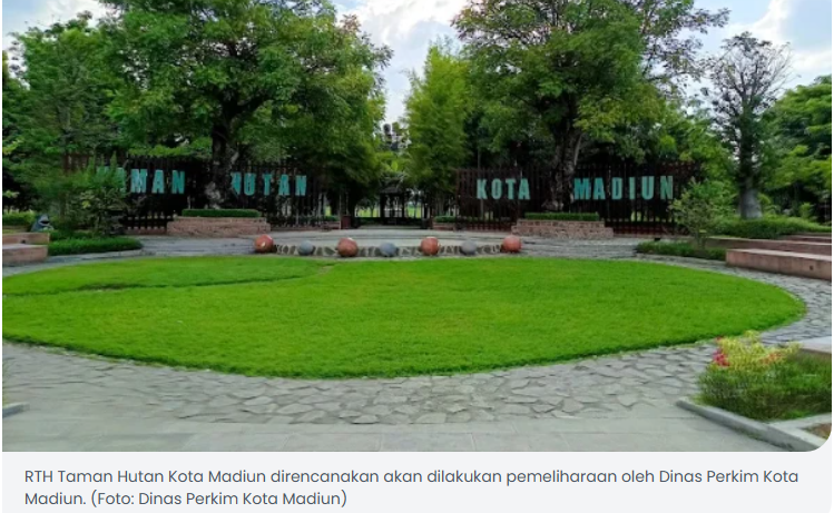 Tingkatkan Kualitas Taman Hutan Kota, Dinas Perkim Kota Madiun Rencanakan Pemeliharaan