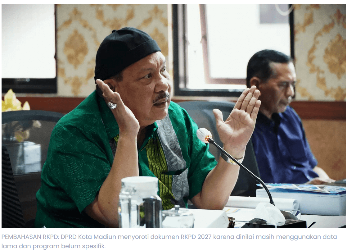RKPD 2027 Kota Madiun Disorot DPRD, Program Masih Glondongan Tanpa Fokus Jelas