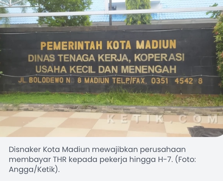 Disnaker Kota Madiun: THR 2026 Wajib Cair H-7 Lebaran, Perusahaan Bandel Siap-Siap Kena Denda!