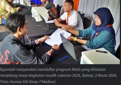 KAI Operasikan Layanan Motor Gratis Lebaran 2026