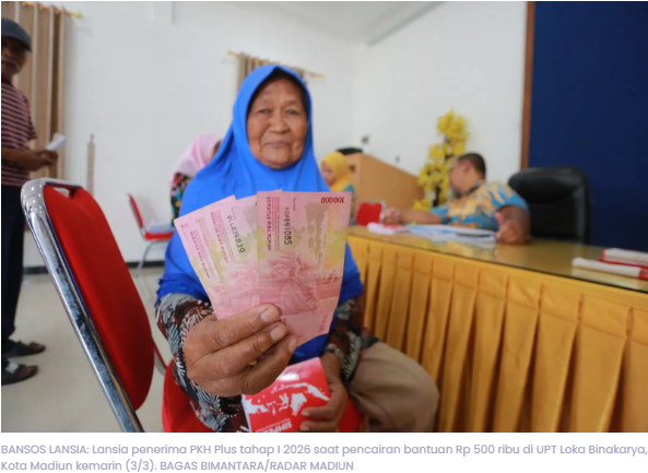 PKH Plus Tahap I 2026 Cair, 506 Lansia di Madiun Terima Rp 500 Ribu Jelang Lebaran