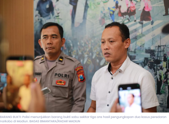Polres Madiun Kota Tangkap Dua Pengedar Sabu, 3 Ons Barang Bukti Disita