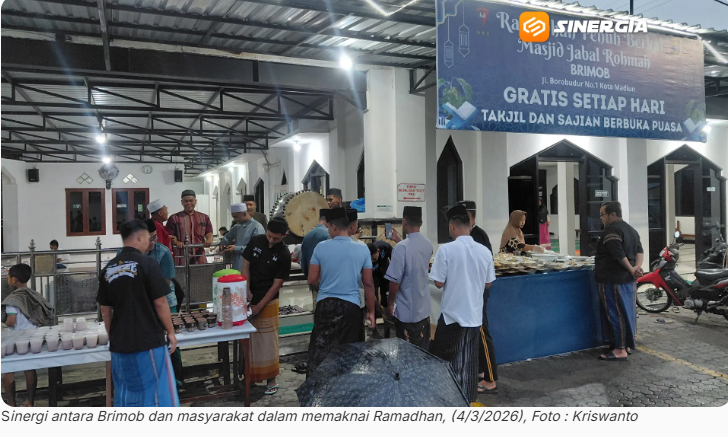 Takjil Ramadhan di Masjid Jabal Rohmah Tembus 120 Porsi per Hari, Wujud Pengabdian Spiritual Brimob