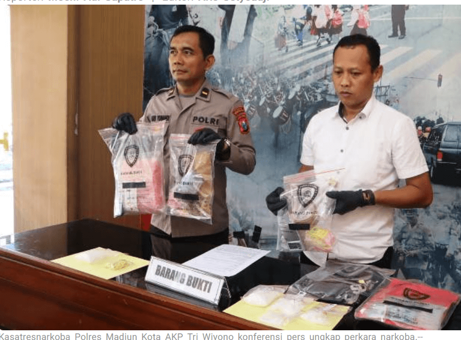 Sebulan Polres Madiun Kota Ringkus Pengedar Sabu 300 Gram