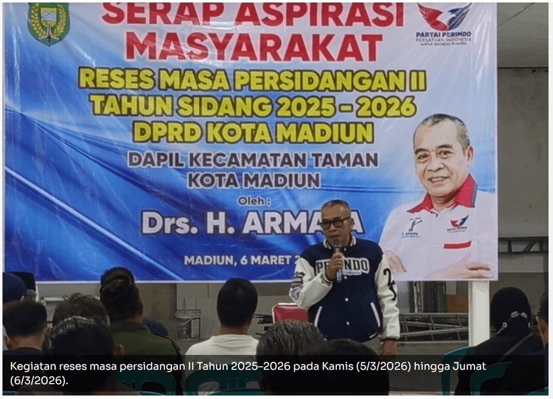Serap Aspirasi Warga Lewat Reses, Ketua DPRD Kota Madiun Soroti Pentingnya Penanganan Sampah