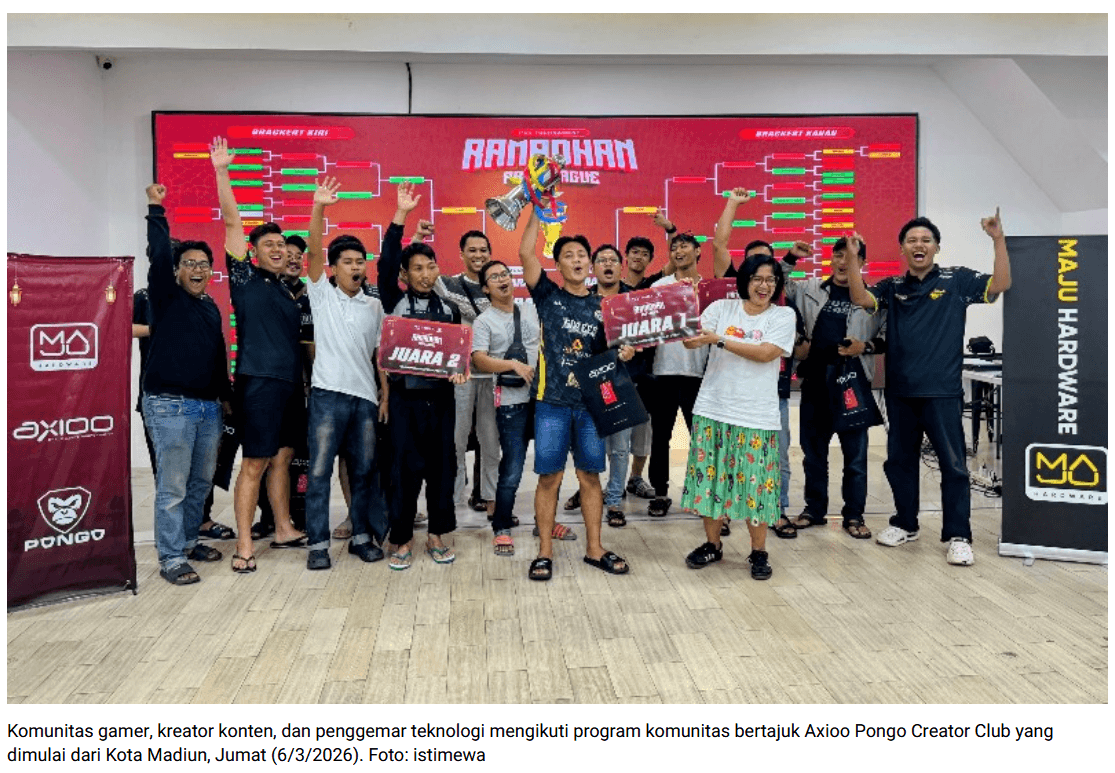 Gandeng Maju Hardware, Axioo Gelar Pongo Creator Club Perdana di Kota Madiun