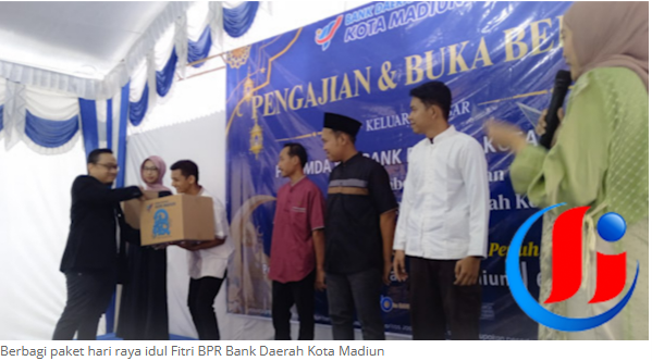 BPR Bank Daerah Kota Madiun Beri Bonus Hari Raya Karyawan dan Bagi Takjil untuk Warga