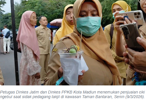 Sidak Takjil Bantaran Madiun Temukan Ciki Ngebul, Dinkes Ingatkan Bahaya bagi Kesehatan