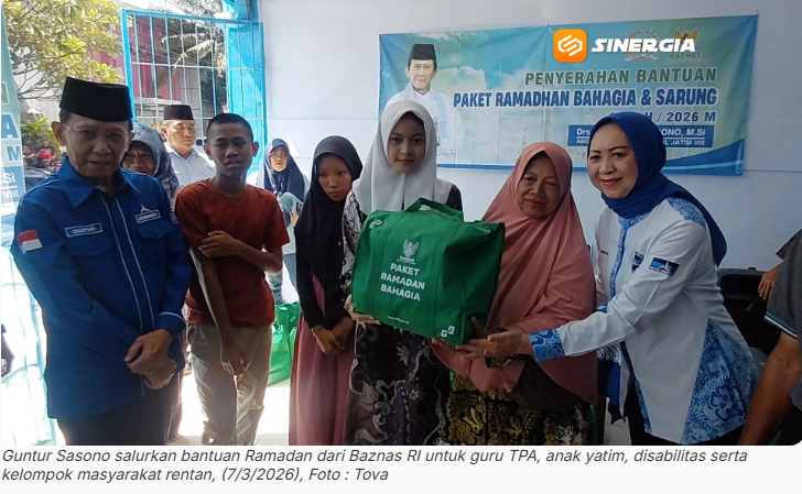 Guntur Sasono Salurkan Bantuan Ramadan dari Baznas RI untuk Guru TPA, Anak Yatim hingga Marbot Masjid