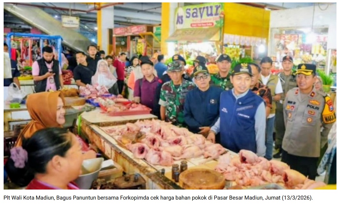 Jelang Lebaran, Pemkot Madiun dan Forkopimda Tinjau Fasum hingga Pastikan Stok Bapokting Aman