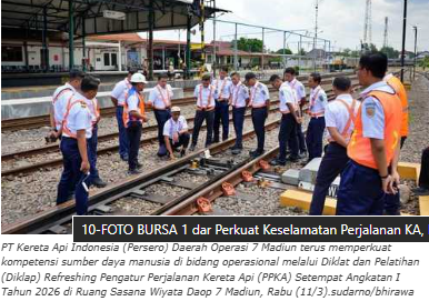 Perkuat Keselamatan Perjalanan, KAI Daop 7 Madiun Refresh Kompetensi PPKA