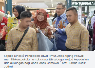 Berbagi Kebahagiaan Jelang Lebaran, Kadisdik Jatim Ajak Siswa SLB Madiun Belanja Baju Baru