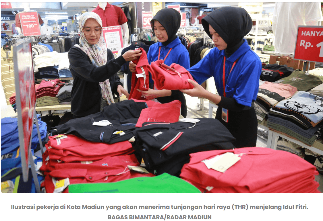 Disnaker Kota Madiun Tegaskan THR Pekerja Wajib Dibayar Penuh H-7 Lebaran