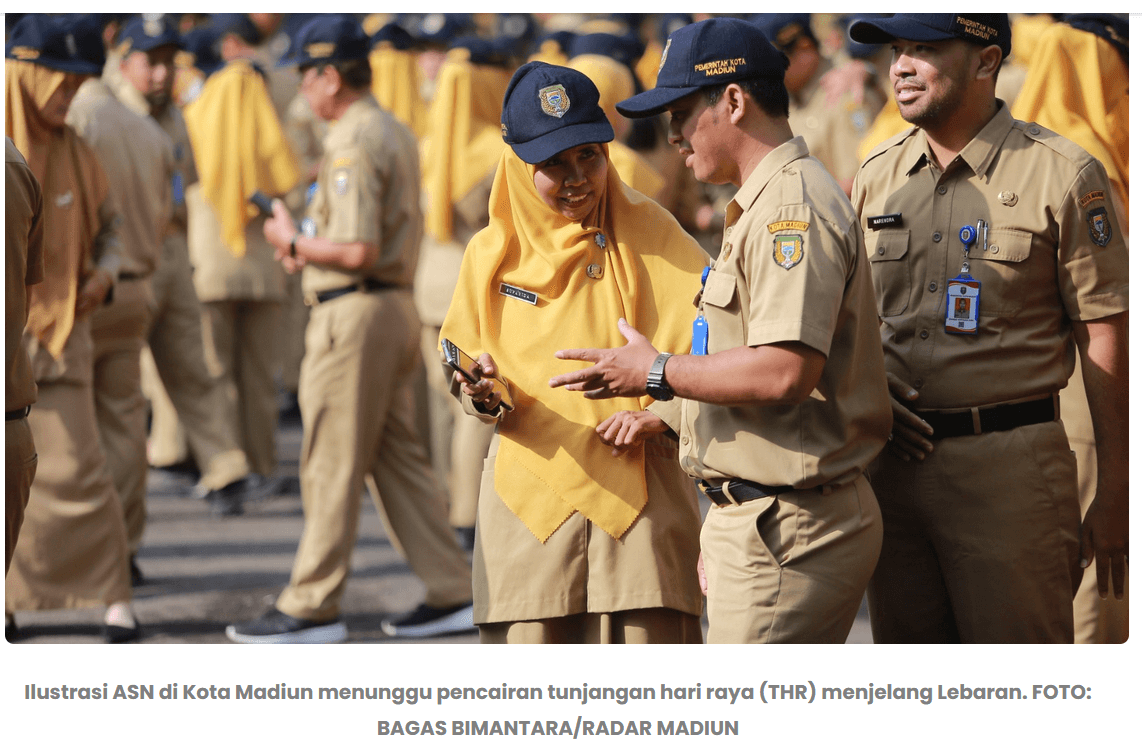 THR ASN Kota Madiun Belum Cair, Pemkot Tunggu Perwal dan Izin Mendagri