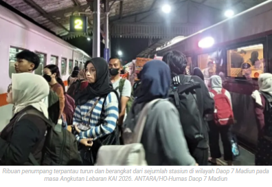 KAI catat 10.052 penumpang turun di stasiun Daop 7 pada H-6 Lebaran