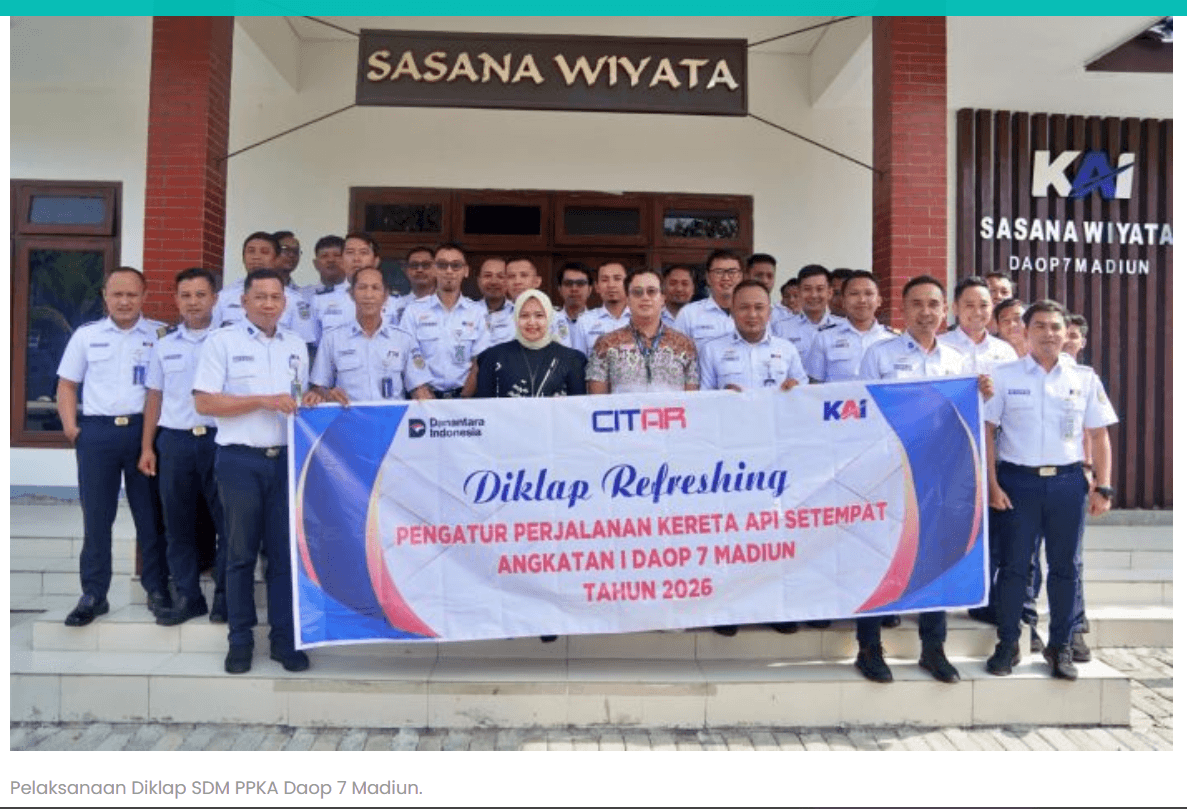 KAI Daop 7 Madiun Gelar Diklap Refreshing PPKA untuk Perkuat Kompetensi Petugas Operasional