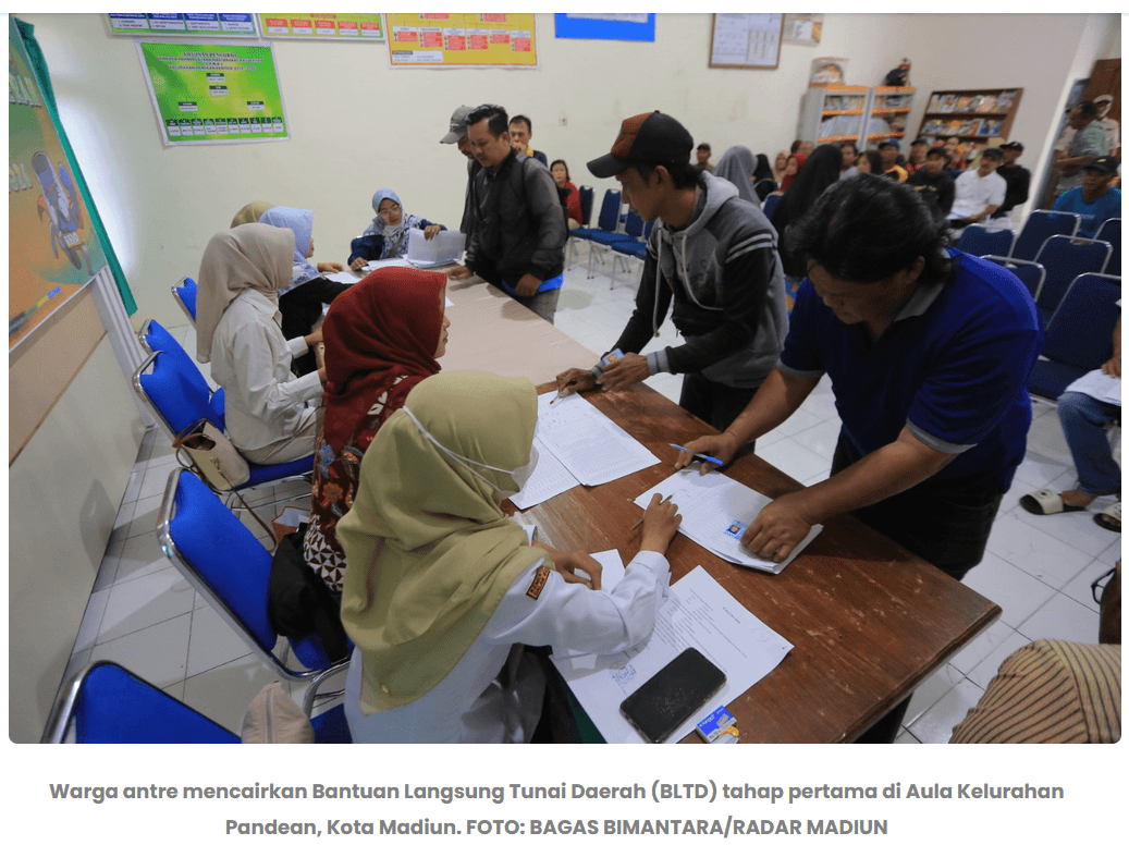 2.104 Warga Madiun Terima BLTD Tahap I, Diingatkan Jangan Buat Baju Lebaran
