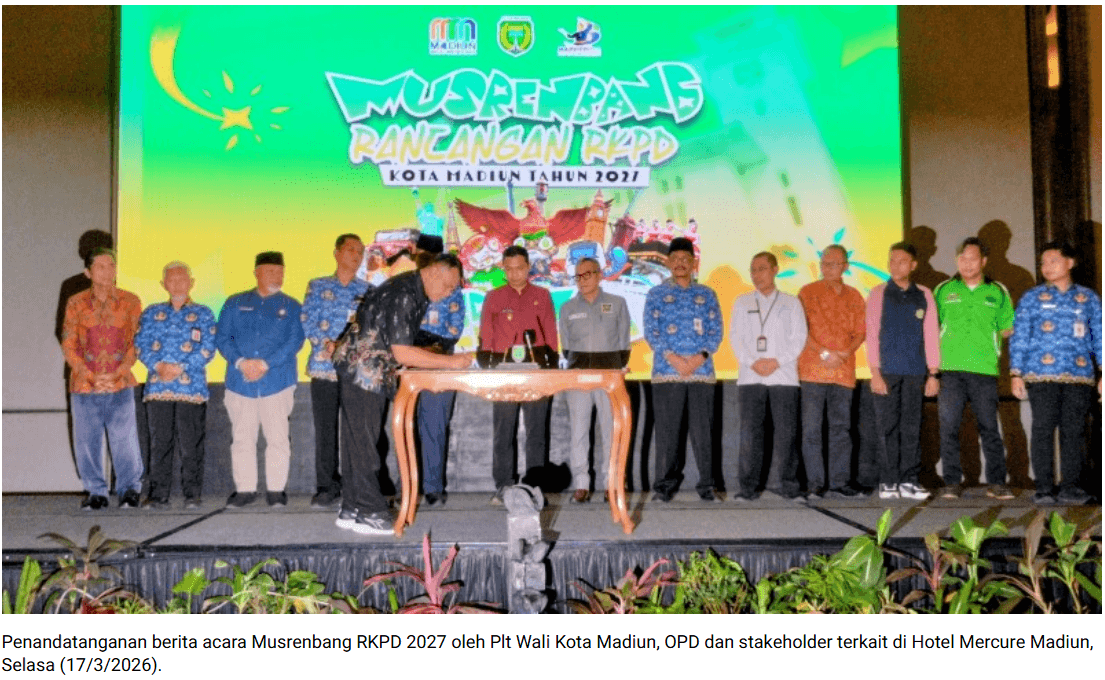 Musrenbang RKPD 2027, Pemkot Madiun Fokus Perkuat Pembangunan SDM